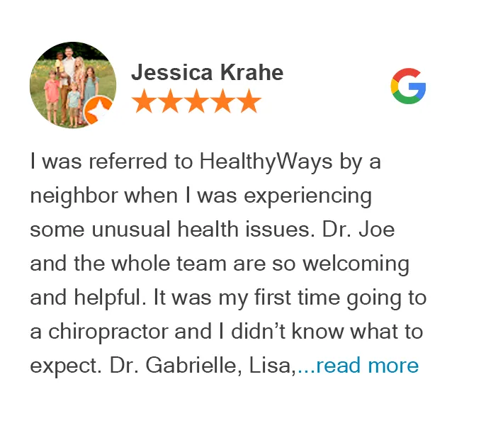 Google review from a patient in Gibsonia and Allison Park – HealthyWays Integrated Wellness Solutions